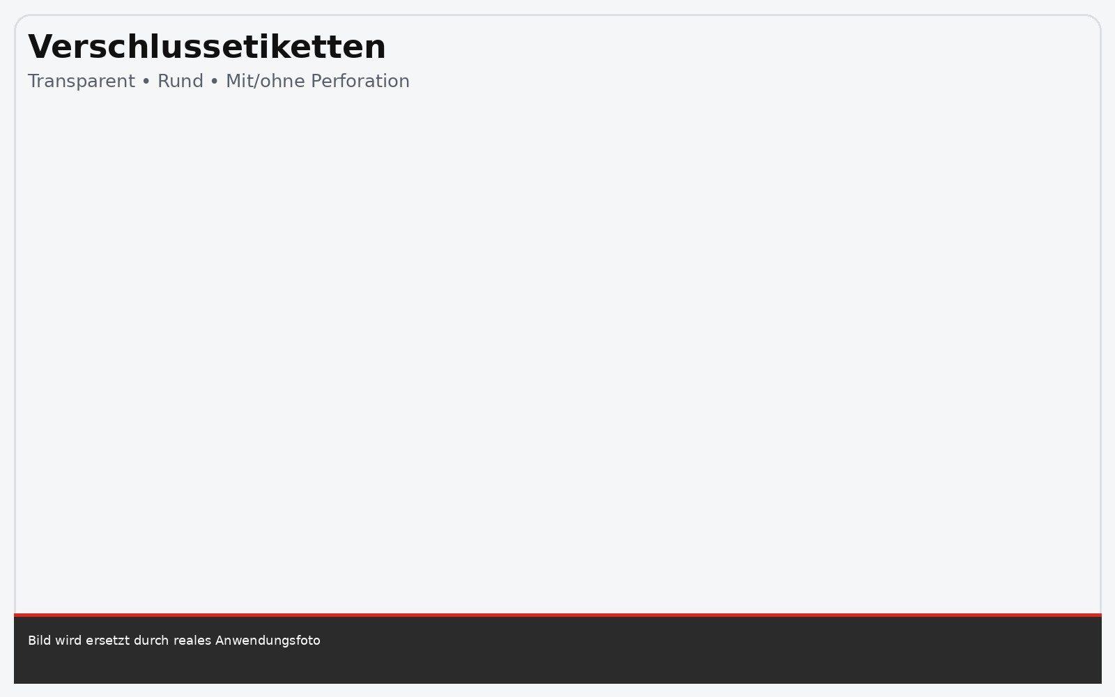 Verschlussetiketten auf Faltschachtel – Platzhalterbild